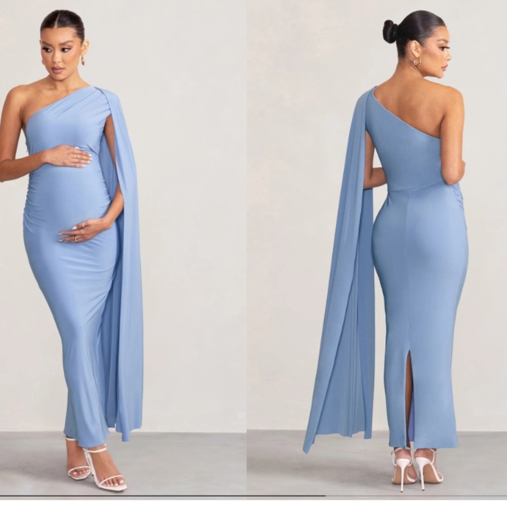 Baby Blue maternity formal dress